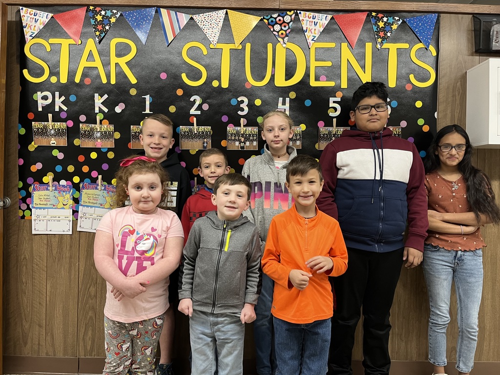PK-6 Star Students of the Week Jan. 20th 2023